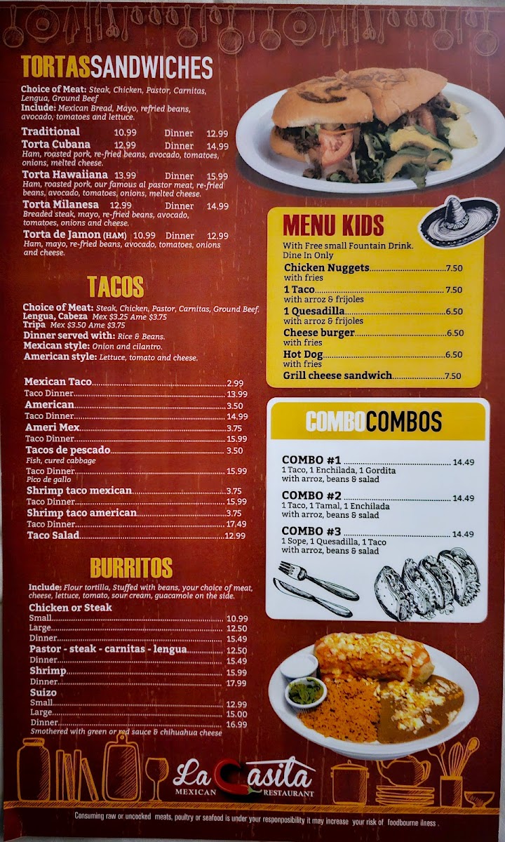 Menu La Casita Mexican Restaurant-1