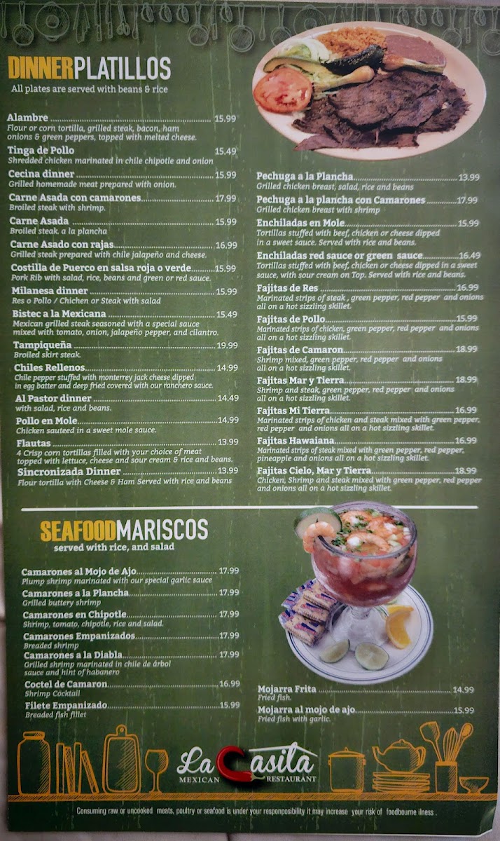 Menu La Casita Mexican Restaurant-2