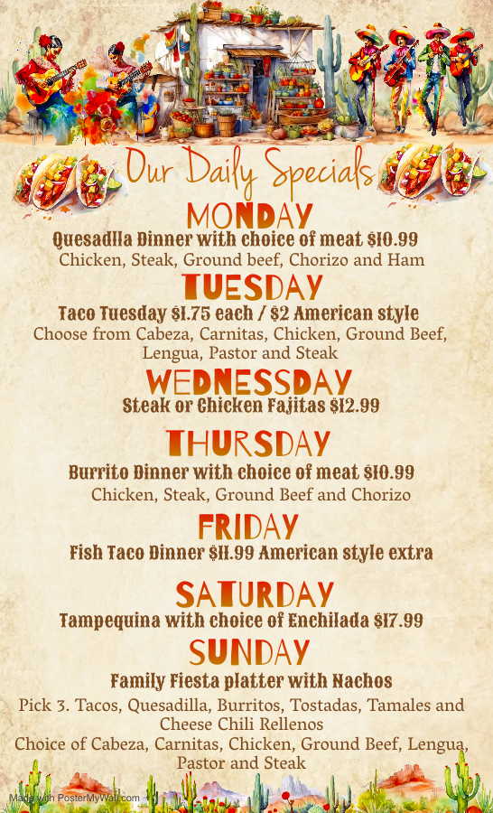 Menu La Casita Mexican Restaurant-3