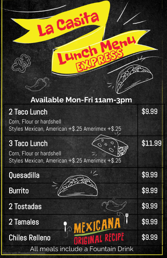 Menu La Casita Mexican Restaurant-5