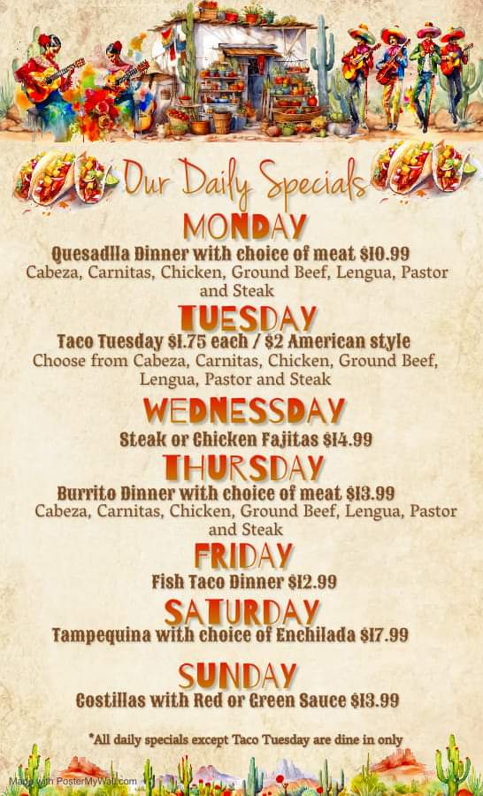 Menu La Casita Mexican Restaurant-7